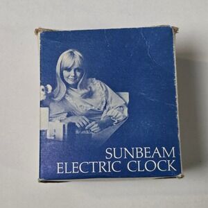 Sunbeam Electric Analog Clock Vintage EB101 Lure Alarm MCM Works Great Shape